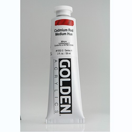 Golden, Heavy Body, Acrylic, Paint, 2oz, Cadmium Red Medium Hue